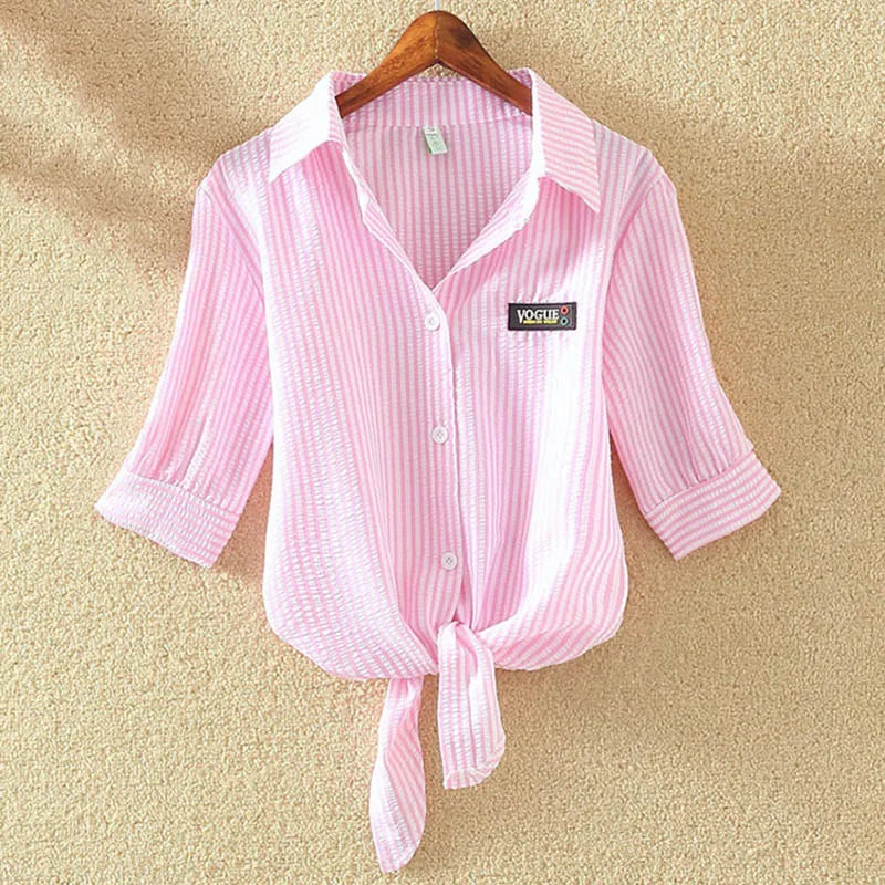 100% Cotton Blouse Holiday Loose Short Sleeve New